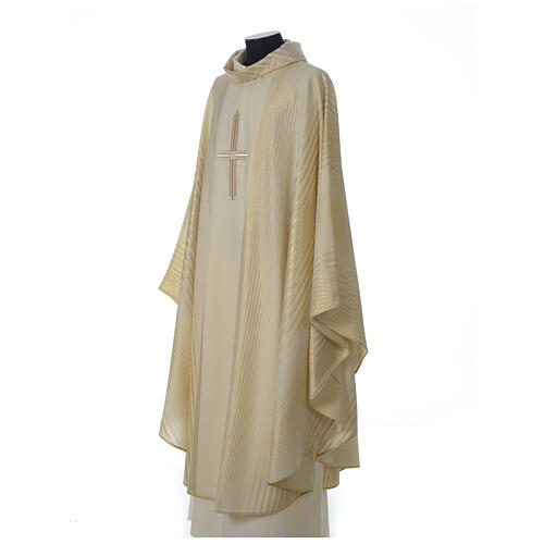 Chasuble in lurex wool with cross Gamma 6