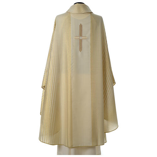 Chasuble in lurex wool with cross Gamma 8