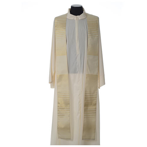 Chasuble in lurex wool with cross Gamma 10