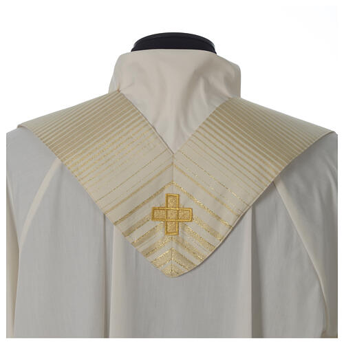 Chasuble in lurex wool with cross Gamma 11