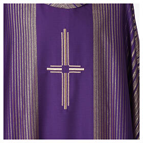 Chasuble en tissu rayé laine lurex Gamma