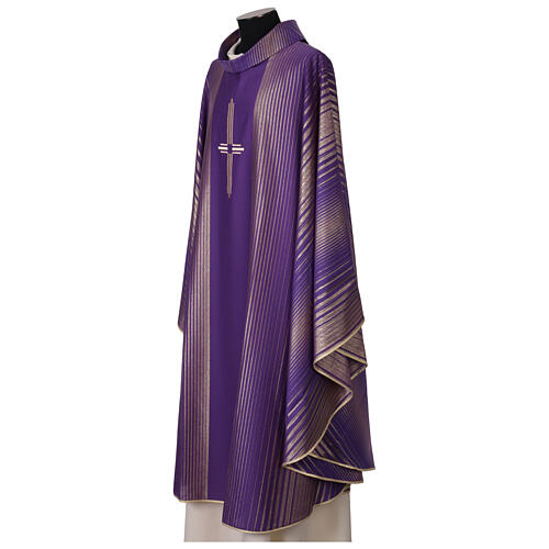Chasuble en tissu rayé laine lurex Gamma 4