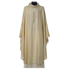 Cross chasuble wool and lurex Gamma