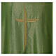 Wool and lurex chasuble, central cross machine embroidered Gamma s2