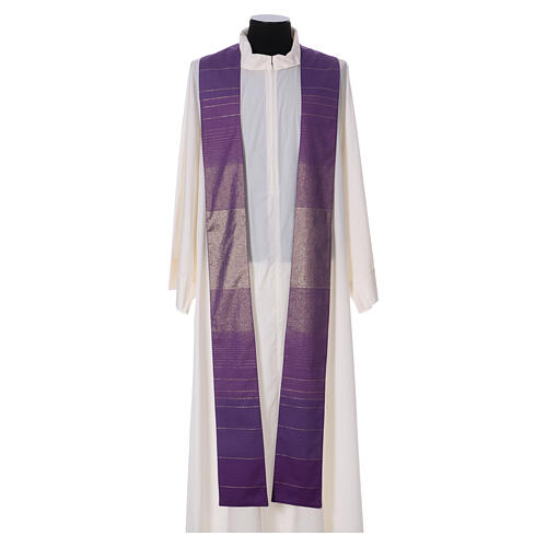 Casula sacerdotal lã e lurex cruz dourada bordada Gamma 18