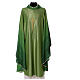 Priest chasuble with cross machine embroidered, wool and lurex Gamma s6