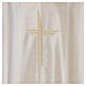 Priest chasuble with cross machine embroidered, wool and lurex Gamma s7