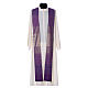 Priest chasuble with cross machine embroidered, wool and lurex Gamma s18
