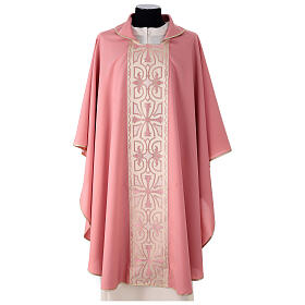 Pink chasuble with frontal orphrey
