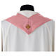 Pink Priest Chasuble with gold frontal orphrey s6