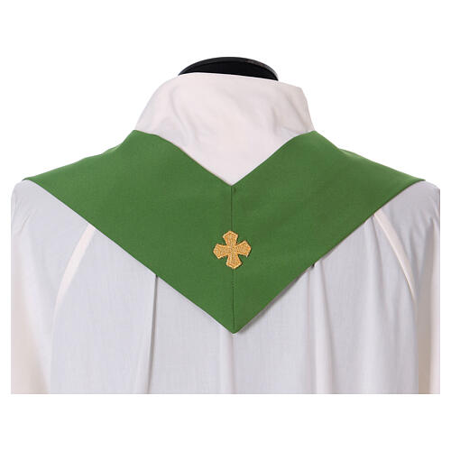 Chasuble in Vatican fabric with gold and silver embroidery 12