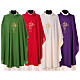 Gothic Chasuble in Vatican fabric with gold and silver embroidery s1