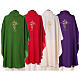 Gothic Chasuble in Vatican fabric with gold and silver embroidery s8