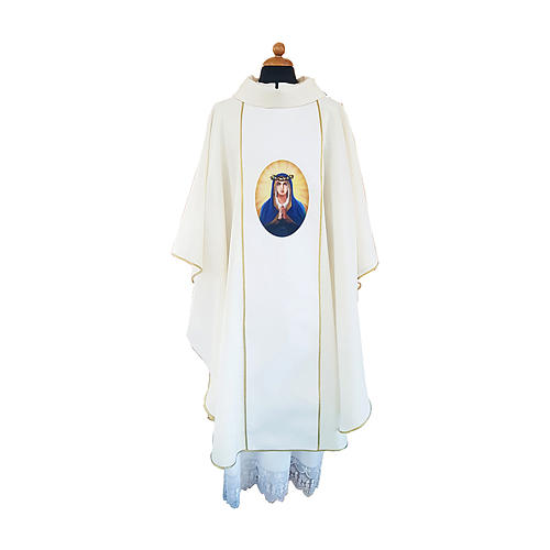 Marian chasuble with print on front and back 1