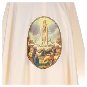 Marian chasuble with Our Lady of Fatima print