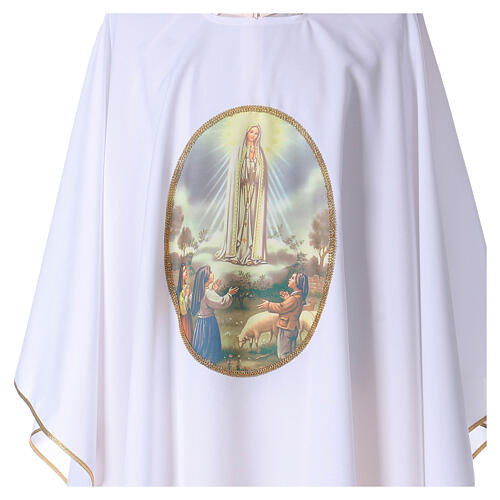 Marian chasuble with Our Lady of Fatima print 4