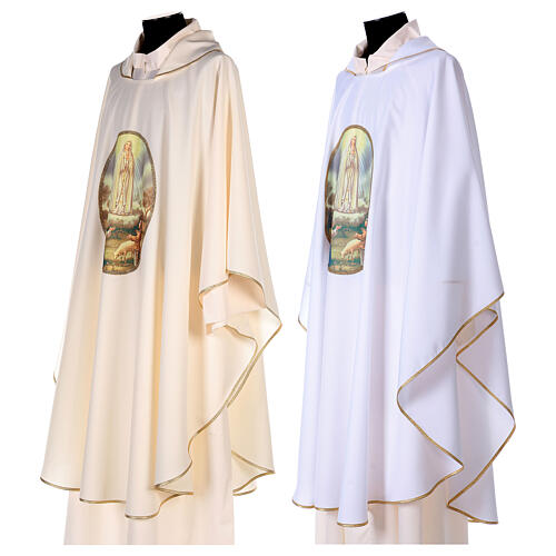 Marian chasuble with Our Lady of Fatima print 6