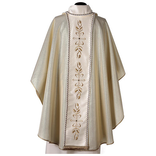 Casula tecido Papal dourado estolão bordado e pedras 10