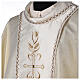 Casula tecido Papal dourado estolão bordado e pedras s2