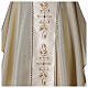 Casula tecido Papal dourado estolão bordado e pedras s4