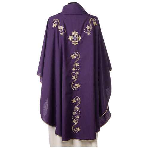 Chasuble in pure wool with embroideries and precious stones 9