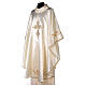 Chasuble in satin with golden embroideries and cross decoration s4