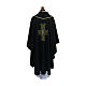 Chasuble noire croix brodée s2