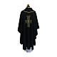 Black Monastic Chasuble with Embroidered Cross s2