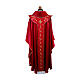 Catholic Chasuble in embroidered silk with shiny precious stones s3