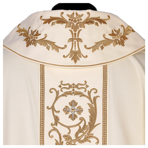 Chasuble in pure wool, classical embroidery, modern style 5