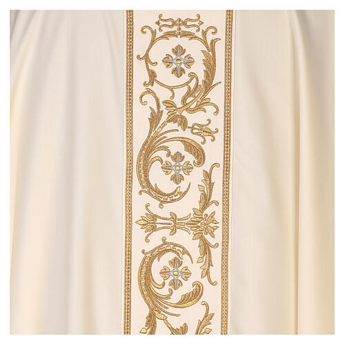 Chasuble in pure wool, classical embroidery, modern style 6