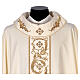 Pure Wool Chasuble with roll collar and gold embroideries s2
