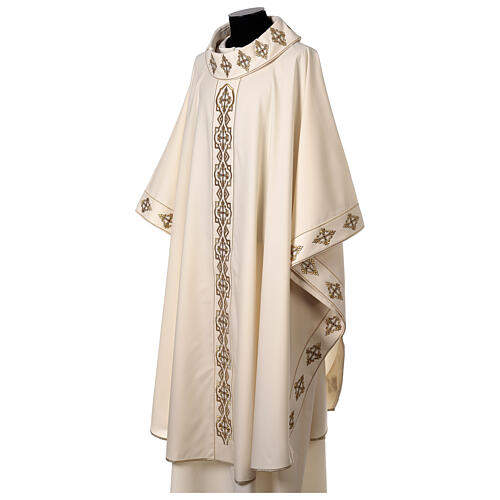 Chasuble in pure wool, baroque embroidery 4