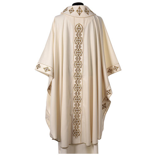 Chasuble pure laine broderie baroque 6