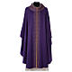 Chasuble in pure wool, linear embroidery s1