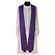 Gothic Chasuble in pure wool with roll collar and crosses embroideries s6