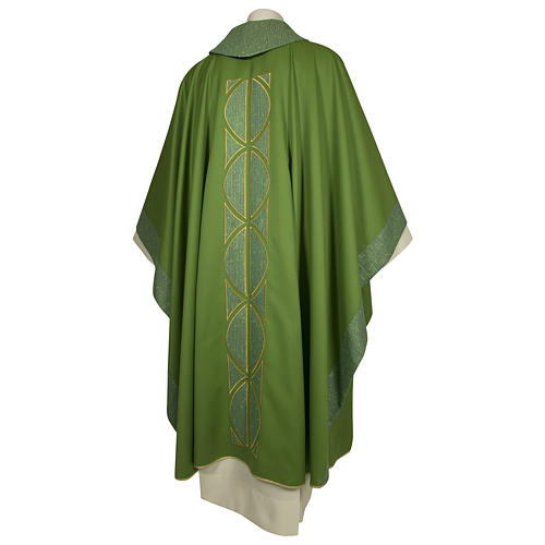 Chasuble in pure wool, handmade embroidery, modern style 5