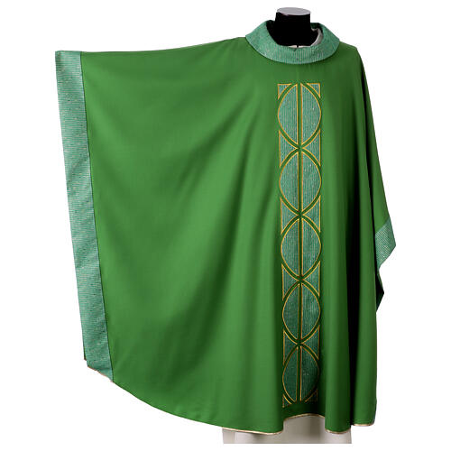 Chasuble in pure wool, handmade embroidery, modern style 3