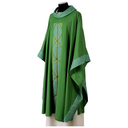 Chasuble in pure wool, handmade embroidery, modern style 5