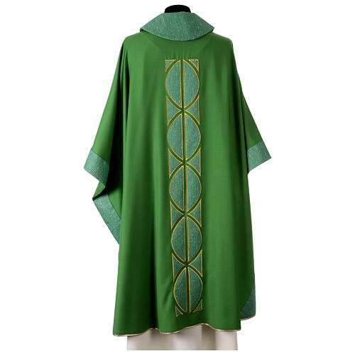 Chasuble in pure wool, handmade embroidery, modern style 6