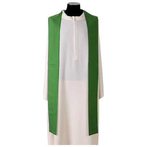 Chasuble in pure wool, handmade embroidery, modern style 7