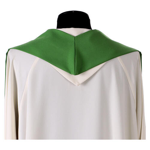 Chasuble in pure wool, handmade embroidery, modern style 8