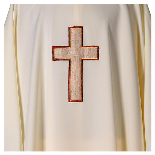 Priest Chasuble in polyester with cross applique 2