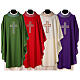 Priest Chasuble in polyester with cross applique s1