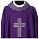 Priest Chasuble in polyester with cross applique s7