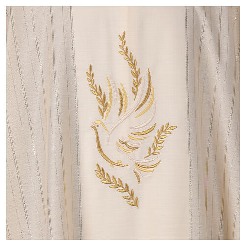 Chasuble in mixed fabric with direct embroidery 4