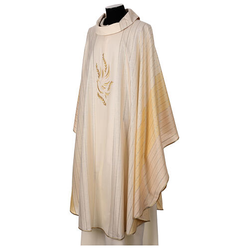 Chasuble in mixed fabric with direct embroidery 5