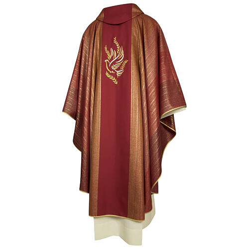 Chasuble in mixed fabric with direct embroidery 7