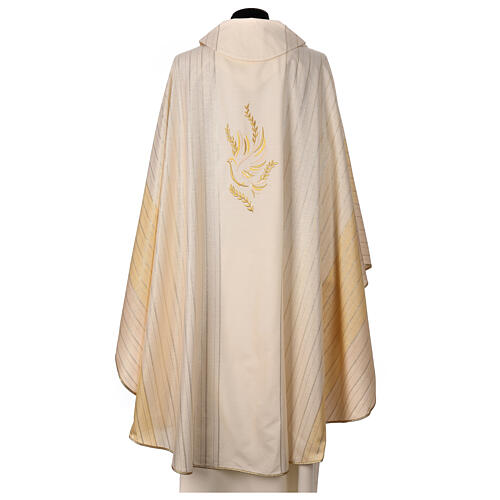 Chasuble in mixed fabric with direct embroidery 8