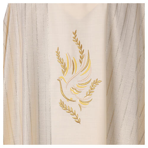 Chasuble in mixed fabric with direct embroidery 9